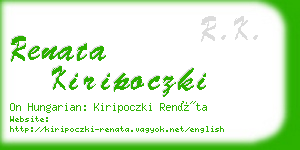 renata kiripoczki business card